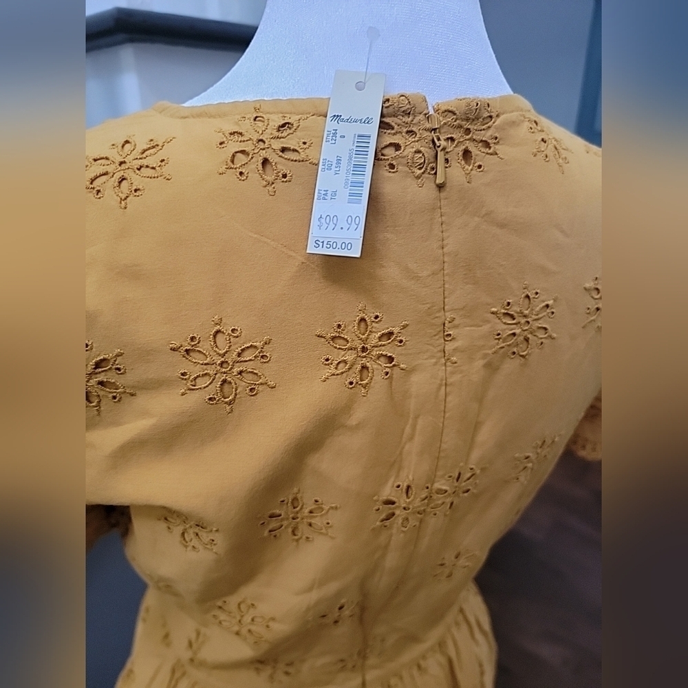 Madewell Yellow Midi Dress View 6